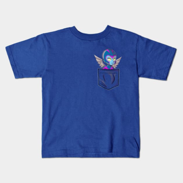 Pocket Archangel Kids T-Shirt by sergetowers80